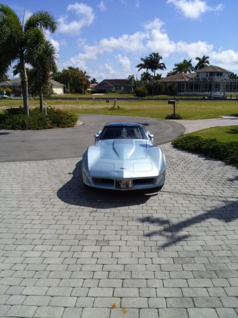 1982 Blue Chevrolet Corvette Stingray