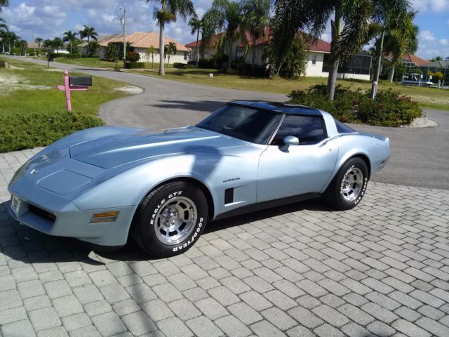 1982 Blue Chevrolet Corvette Stingray