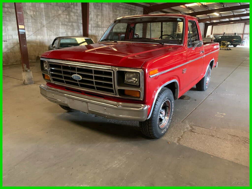1982 Red Ford F-100 Pickup Truck