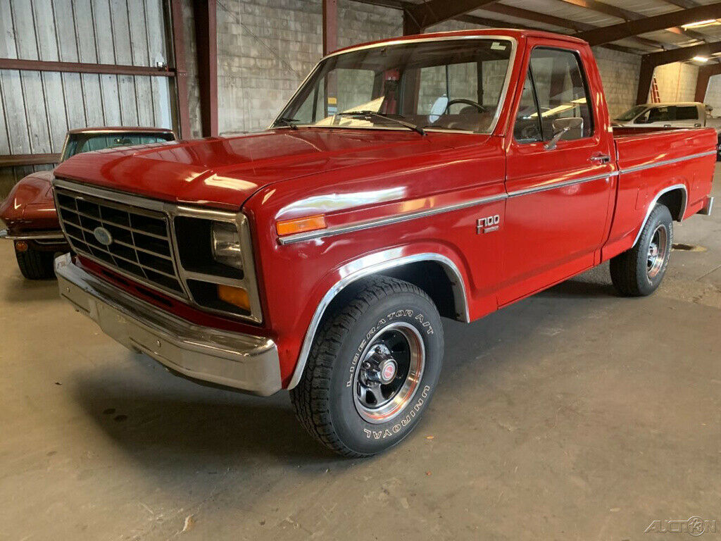 1982 Red Ford F-100 Pickup Truck