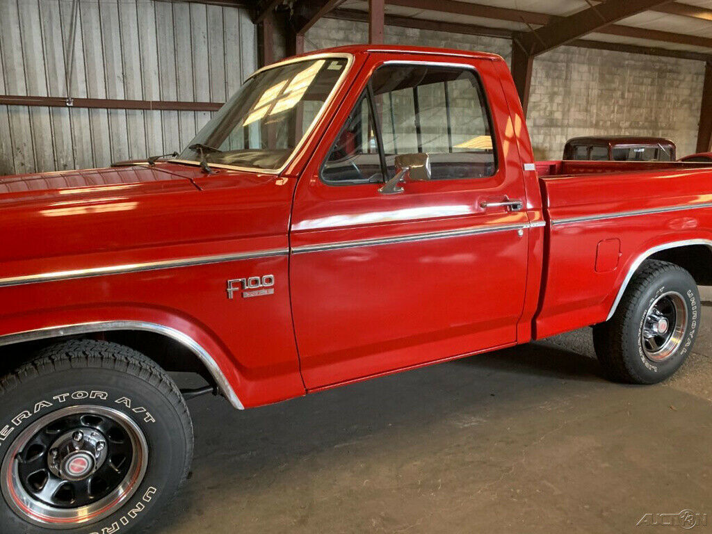 1982 Red Ford F-100 Pickup Truck