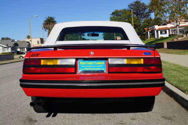 1983 Bright Red Ford Mustang Convertible