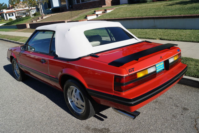 1983 Bright Red Ford Mustang Convertible