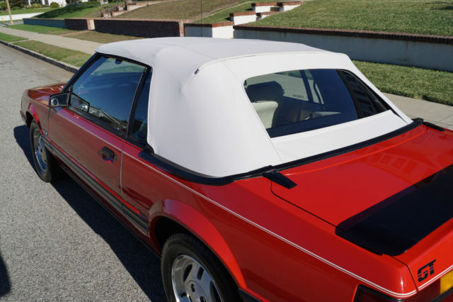 1983 Bright Red Ford Mustang Convertible