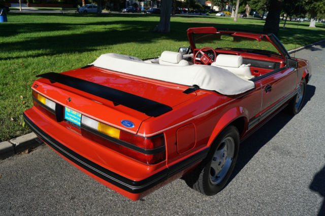 1983 Bright Red Ford Mustang Convertible