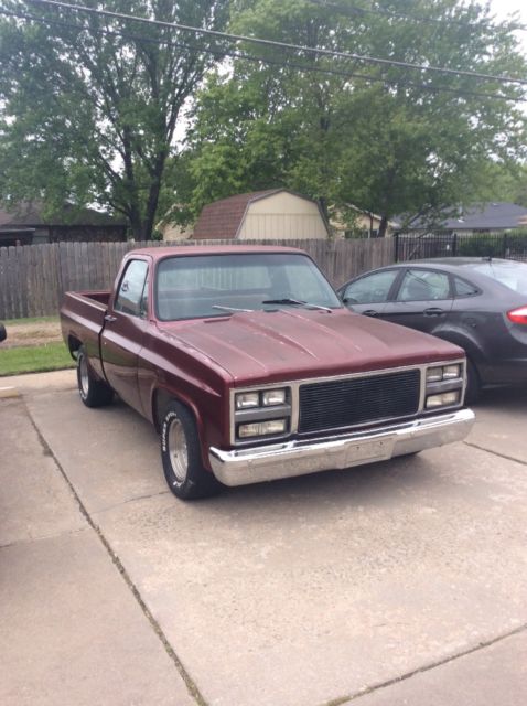1983 Burgundy Chevrolet C-10 Standard Cab Pickup