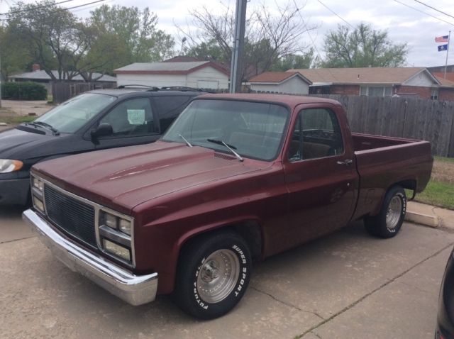 1983 Burgundy Chevrolet C-10 Standard Cab Pickup