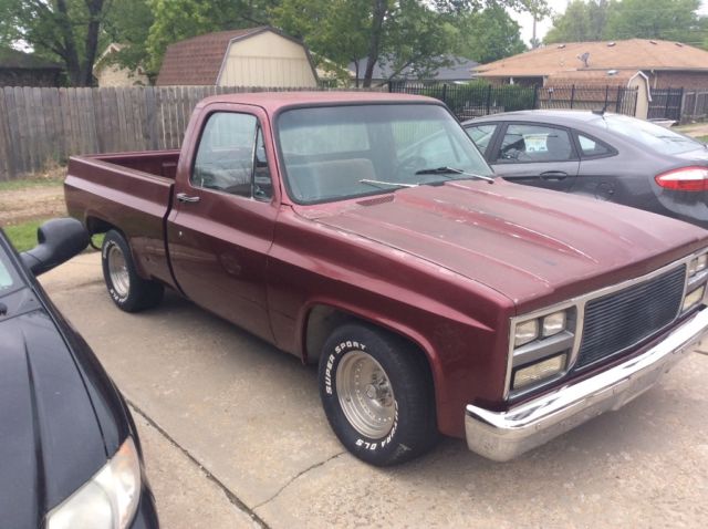 1983 Burgundy Chevrolet C-10 Standard Cab Pickup