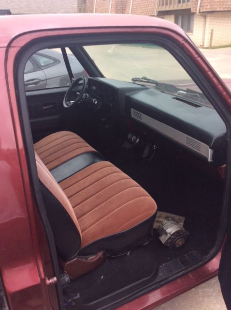 1983 Burgundy Chevrolet C-10 Standard Cab Pickup