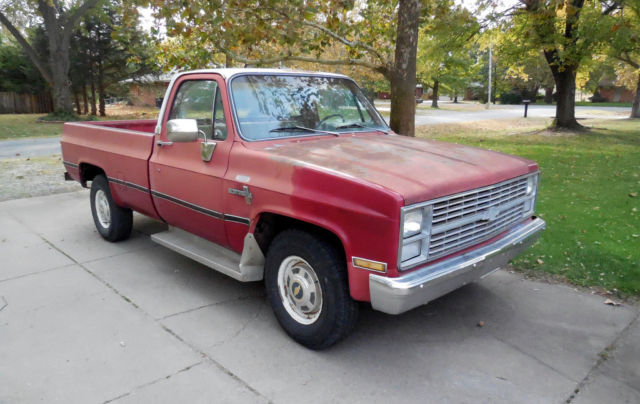 1983 Carmine Red w. White top Chevrolet C20 Pickup Standard Cab Pickup