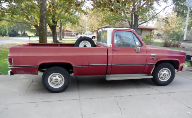 1983 Carmine Red w. White top Chevrolet C20 Pickup Standard Cab Pickup