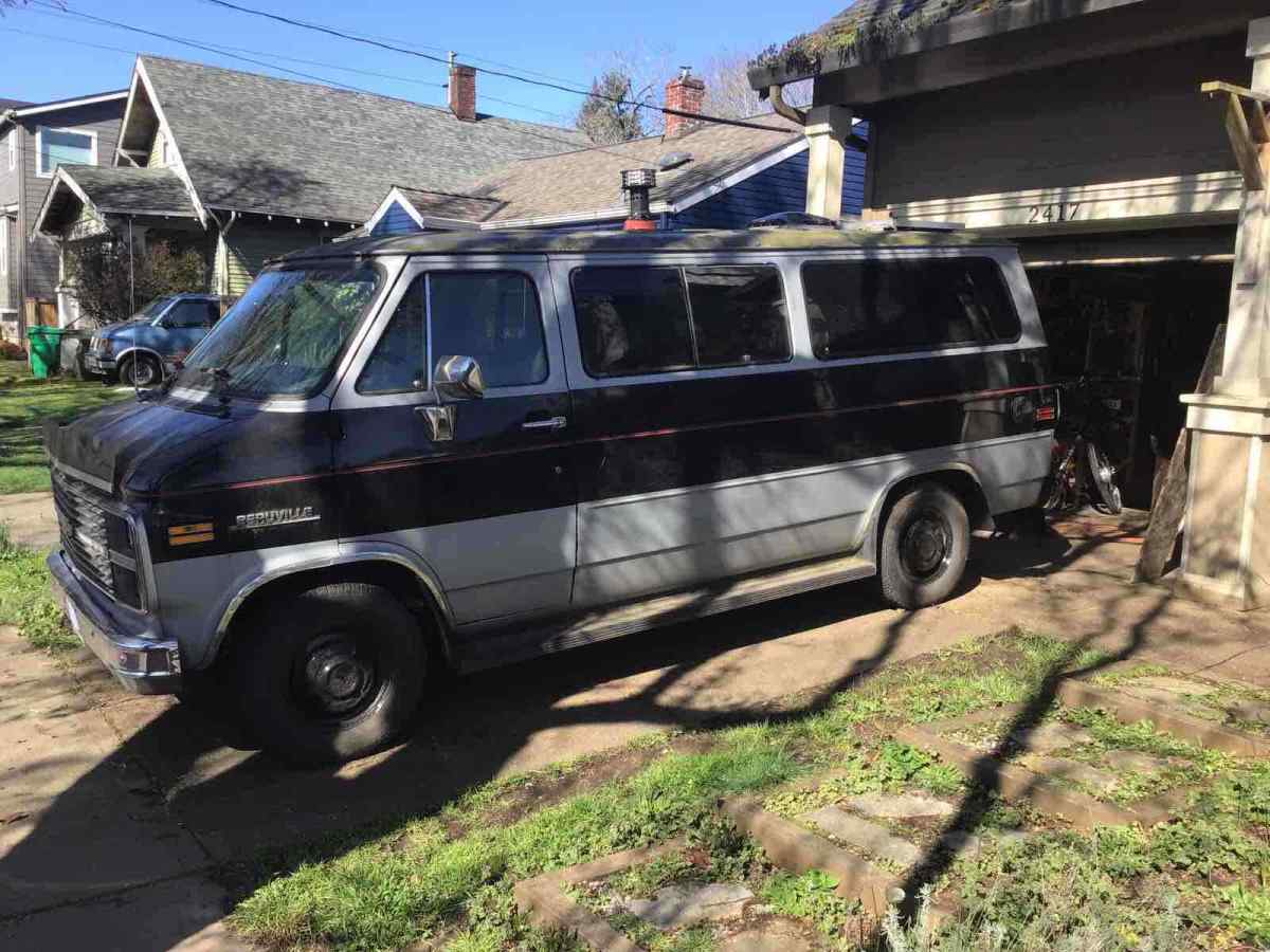 1983 Black Chevrolet G20 Van
