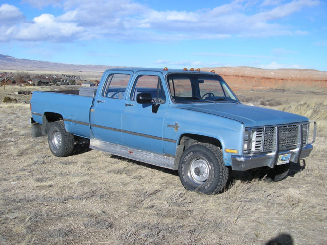 1983 Blue Chevrolet C/K Pickup 3500 Crew Cab Pickup
