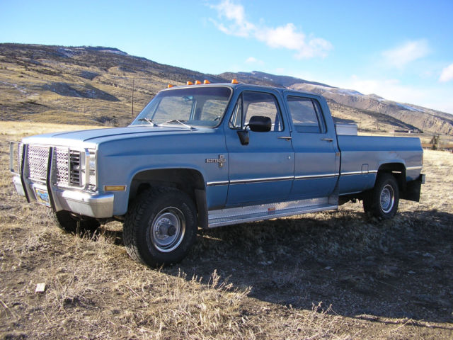 1983 Blue Chevrolet C/K Pickup 3500 Crew Cab Pickup