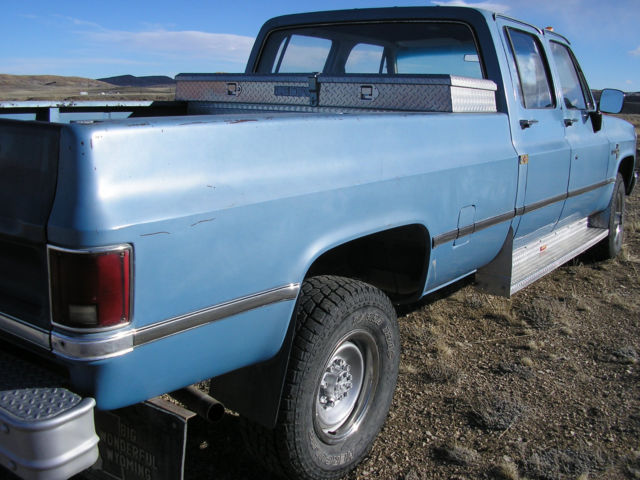 1983 Blue Chevrolet C/K Pickup 3500 Crew Cab Pickup
