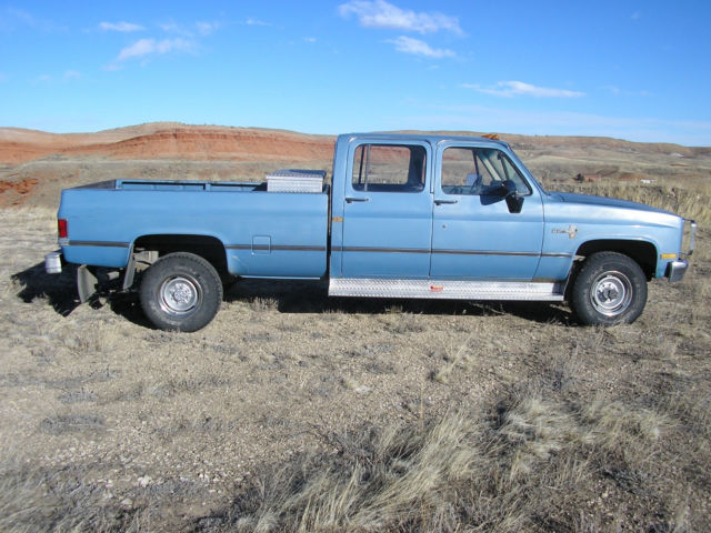 1983 Blue Chevrolet C/K Pickup 3500 Crew Cab Pickup