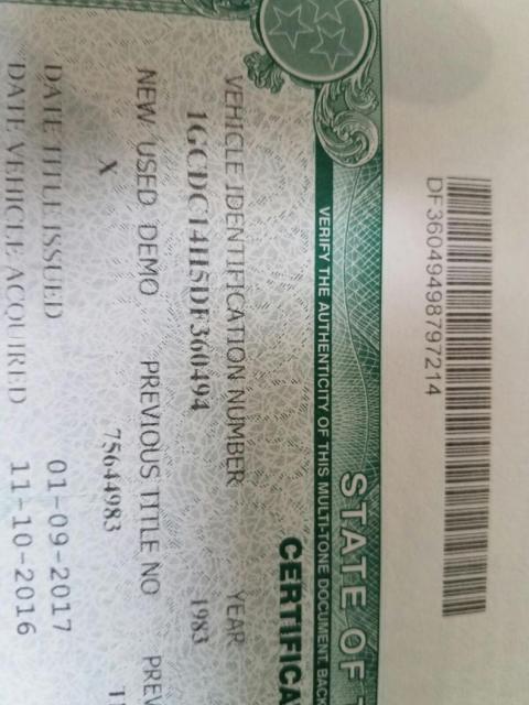 1983 Blue Chevrolet C/K Pickup 1500