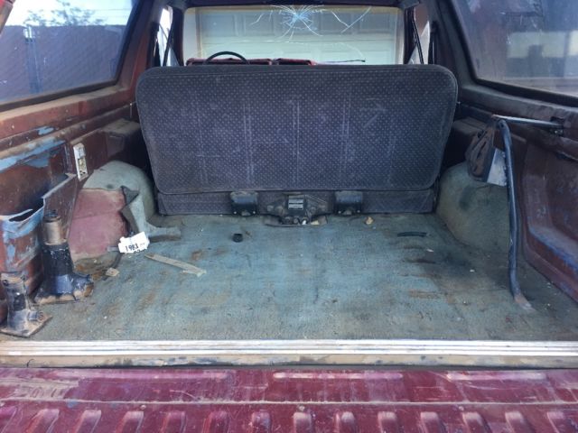 1983 Maroon Ford Bronco SUV