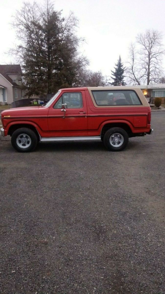 1983 Orange Ford Bronco SUV