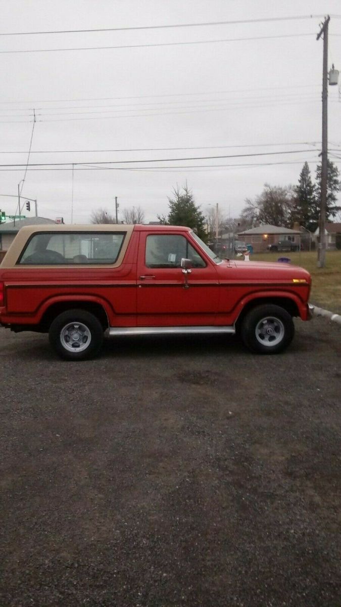 1983 Orange Ford Bronco SUV