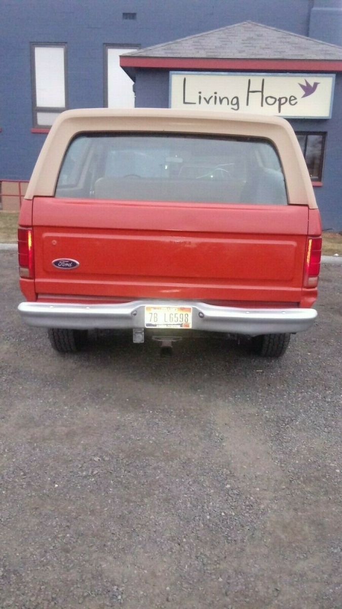 1983 Orange Ford Bronco SUV
