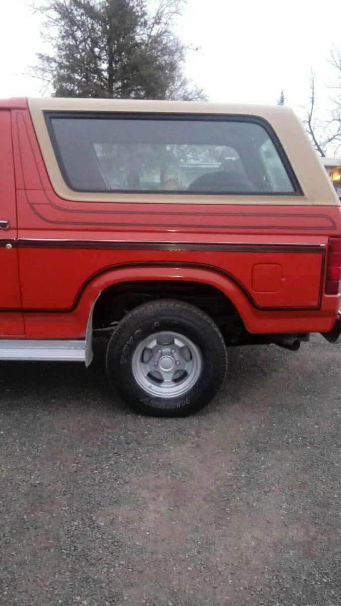 1983 Orange Ford Bronco SUV