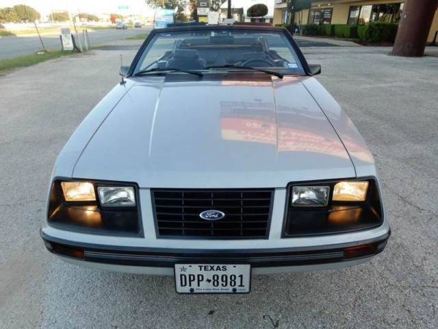 1983 Silver Ford Mustang Convertible