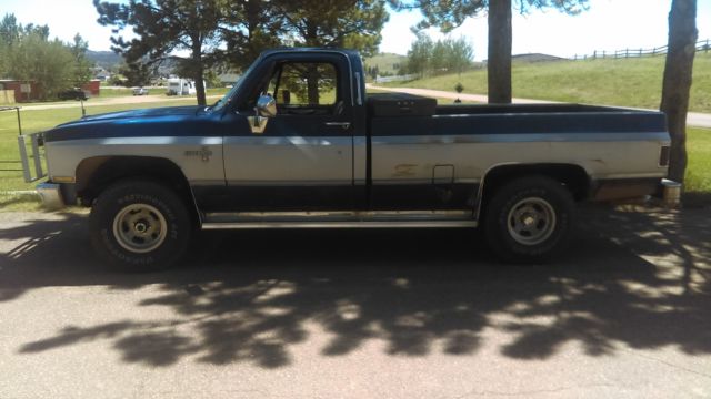 1983 Blue Chevrolet C-10 standard cab long bed