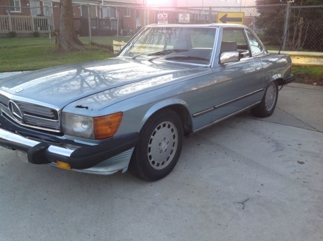 1983 Blue Mercedes-Benz SL-Class Convertible