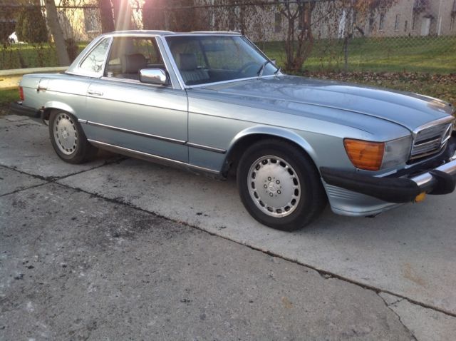 1983 Blue Mercedes-Benz SL-Class Convertible