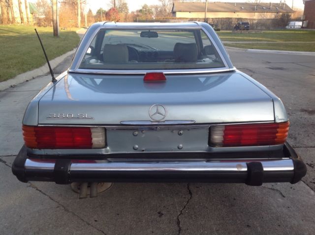 1983 Blue Mercedes-Benz SL-Class Convertible