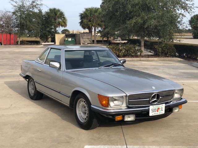 1983 Silver Mercedes-Benz SL-Class Convertible