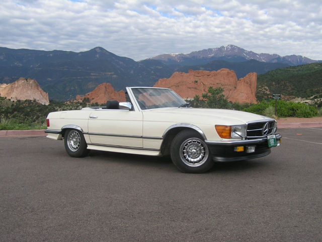 1980 pearl tan Mercedes-Benz SL-Class roadster
