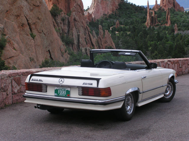 1980 pearl tan Mercedes-Benz SL-Class roadster