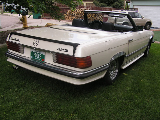 1980 pearl tan Mercedes-Benz SL-Class roadster