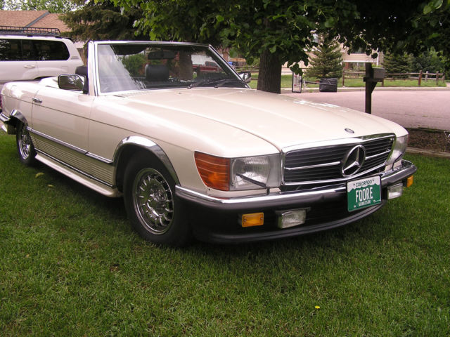 1980 pearl tan Mercedes-Benz SL-Class roadster