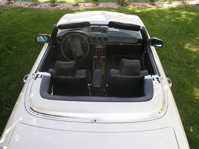 1980 pearl tan Mercedes-Benz SL-Class roadster