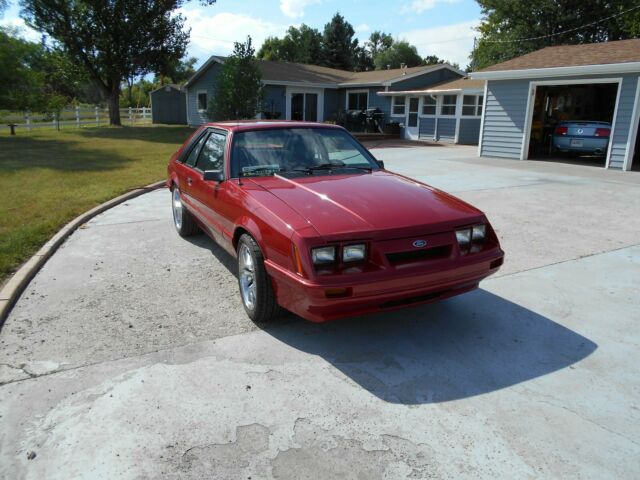 1983 Red Ford Mustang Hatchback