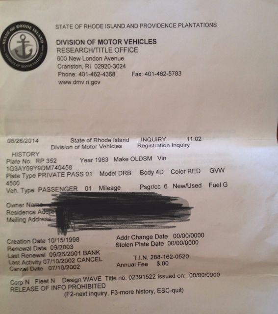 1983 Burgundy Oldsmobile Eighty-Eight