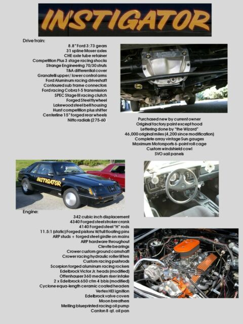 1984 Black Ford Mustang Hatchback