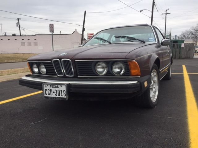 1984 Burgundy BMW 6-Series Coupe