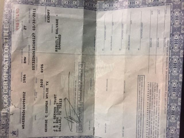 1984 Burgundy BMW 6-Series Coupe