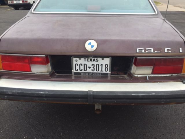 1984 Burgundy BMW 6-Series Coupe