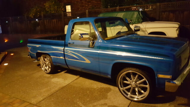 1984 Blue Chevrolet Silverado 1500 Standard Cab Pickup
