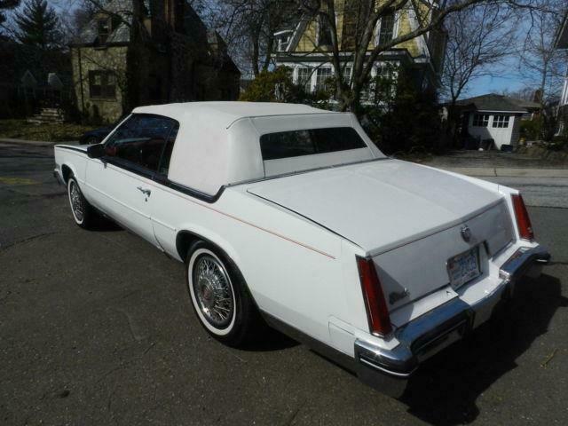 1984 White Cadillac Eldorado CONV