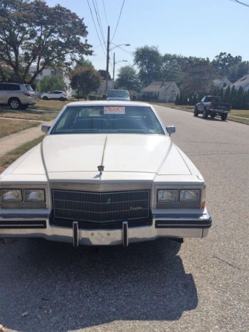 1984 White Cadillac DeVille Coupe