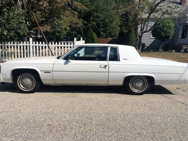 1984 White Cadillac DeVille Coupe