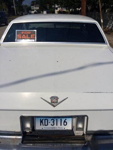 1984 White Cadillac DeVille Coupe