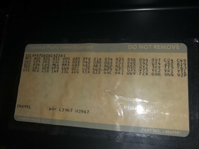 1984 Black Chevrolet Camaro T-top