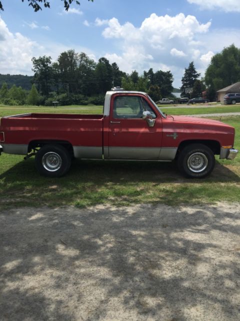 1984 Red/Silver Chevrolet C-10 Standard Cab Pickup